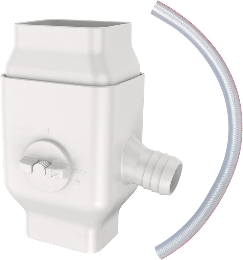 Prestantious Gutter Downspout Diverter Fits for 2"x3" Standard Downspout, Rainwater Collection System with Adjustable Valve, Rainwater Diverter to Direct Water into Rain Barrel, 4ft. 1-1/4” Hose - Image 1